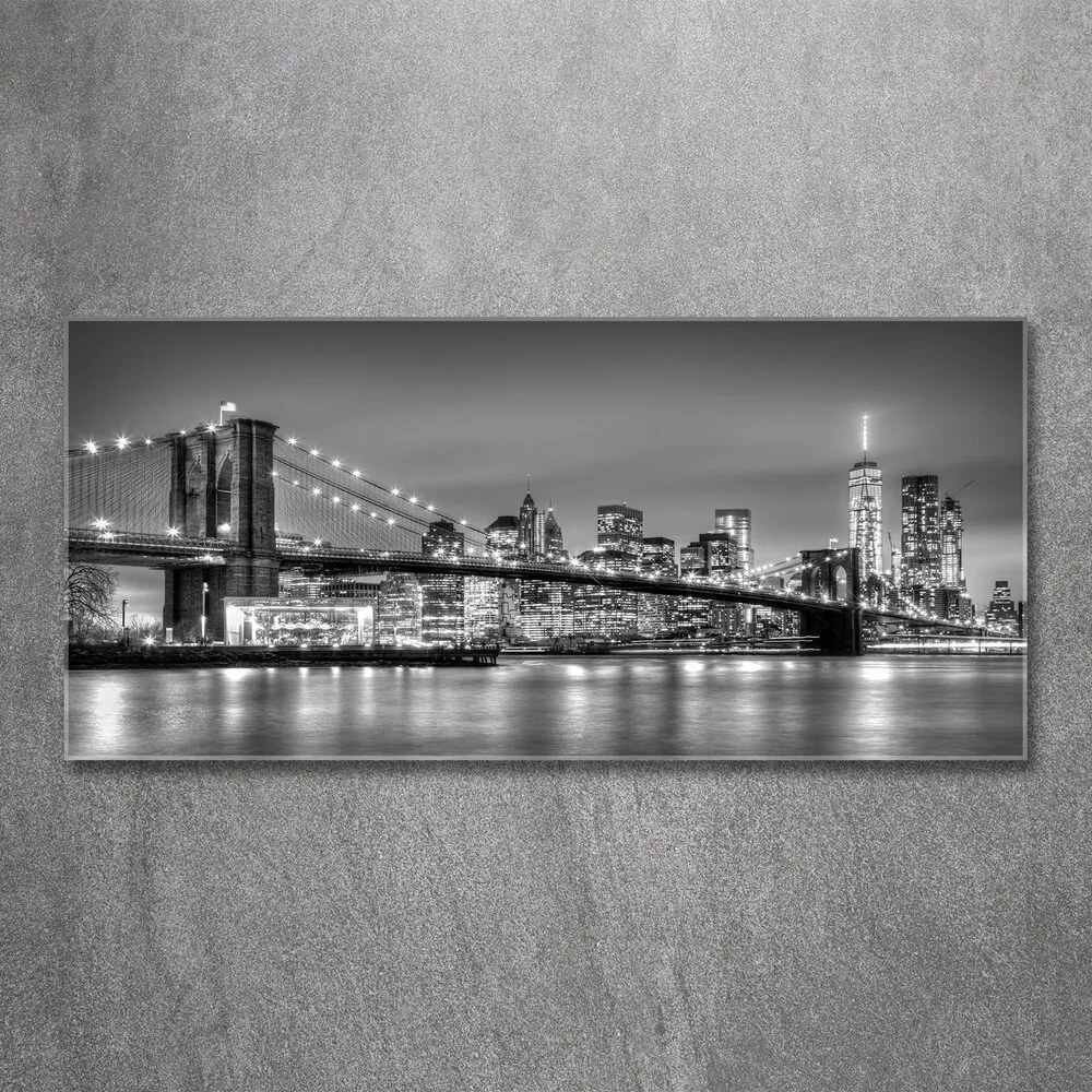 Tablou pe sticlă acrilică Podul brooklyn