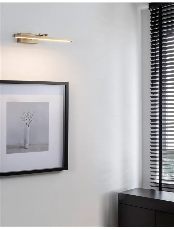 Aplica LED pentru tablou directionabila Marnell alama antique NVL-9117301