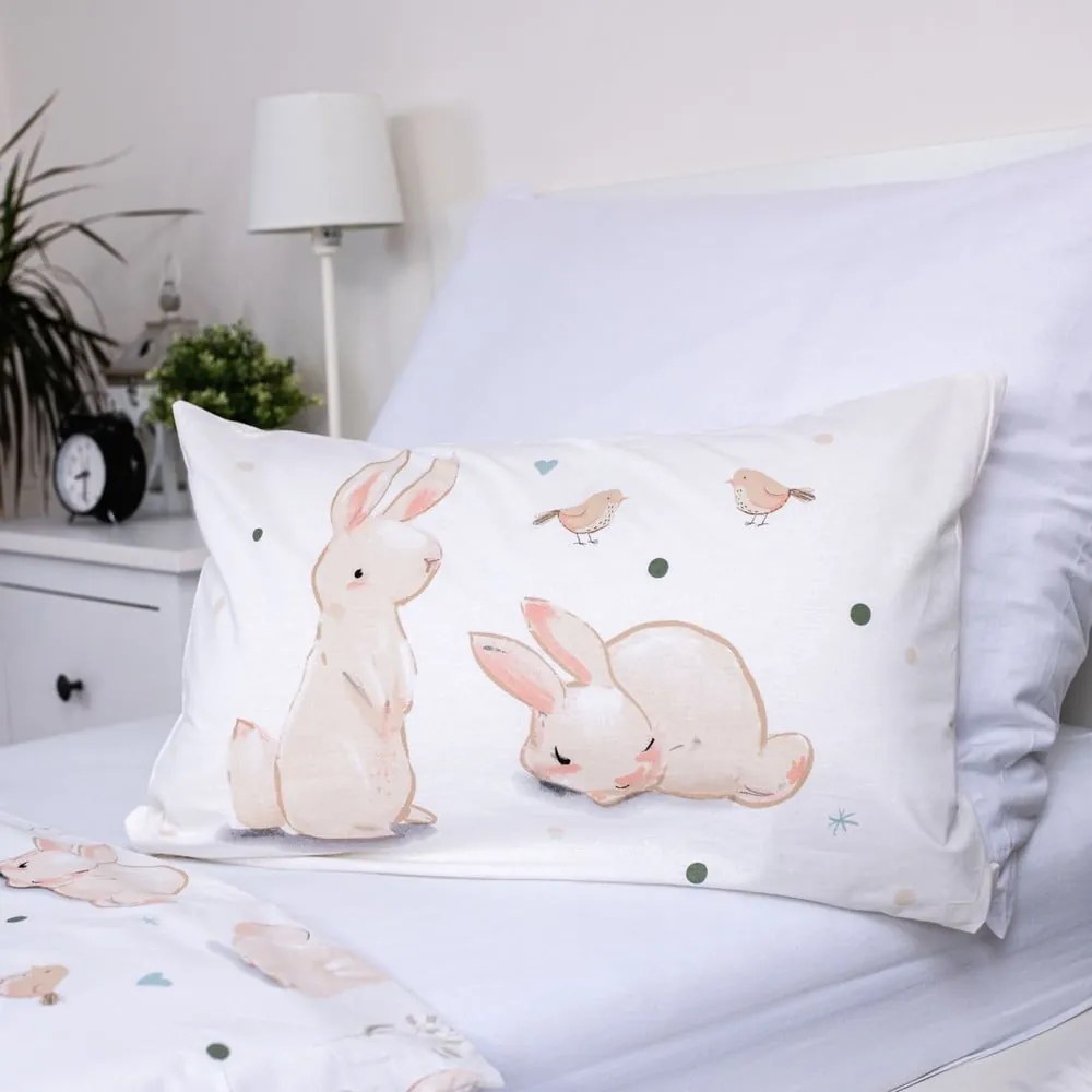 Lenjerie de pat pentru copii din bumbac pentru pătuț 100x135 cm Bunnies – Jerry Fabrics