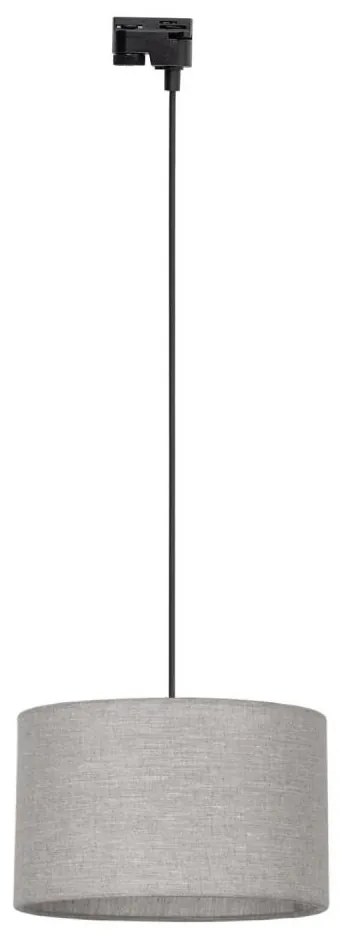 Lustră pe cablu pentru sistem de șină TRACER 1xE27/15W/230V d. 38 cm negru/gri