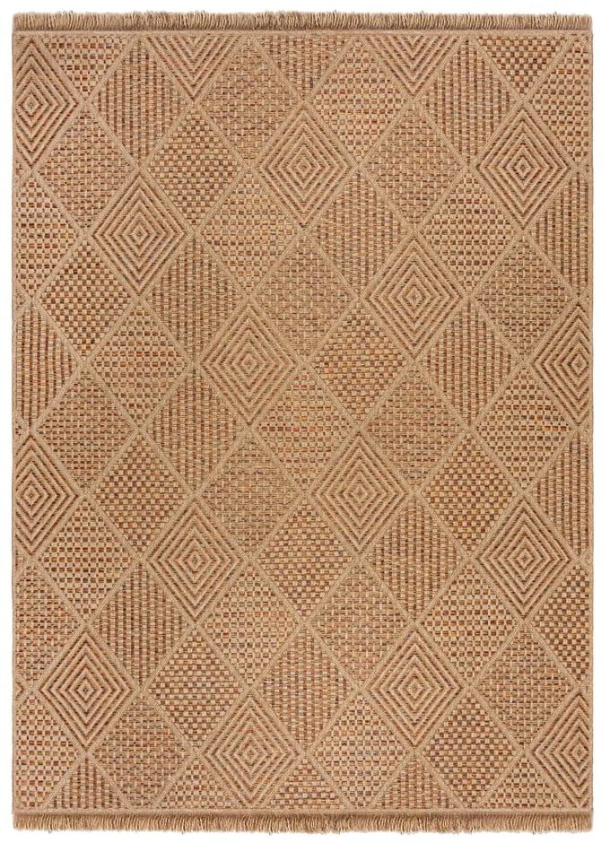 Covor pentru exterior și interior în culoare naturală 160x230 cm Nora Diamond – Flair Rugs
