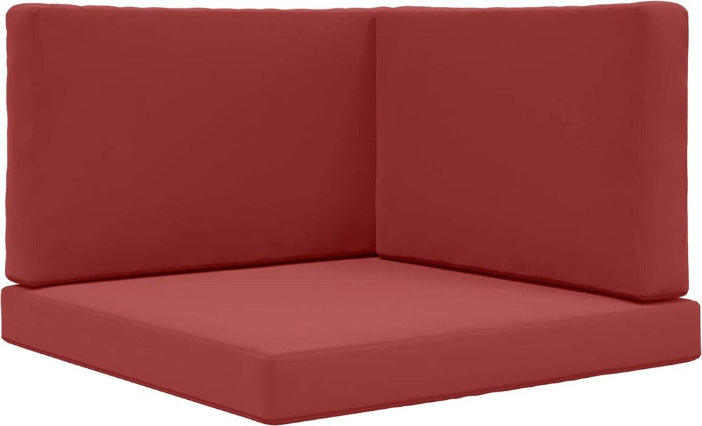 vidaXL Perna pentru canapea de exterior 3 pcs bordo Poliester