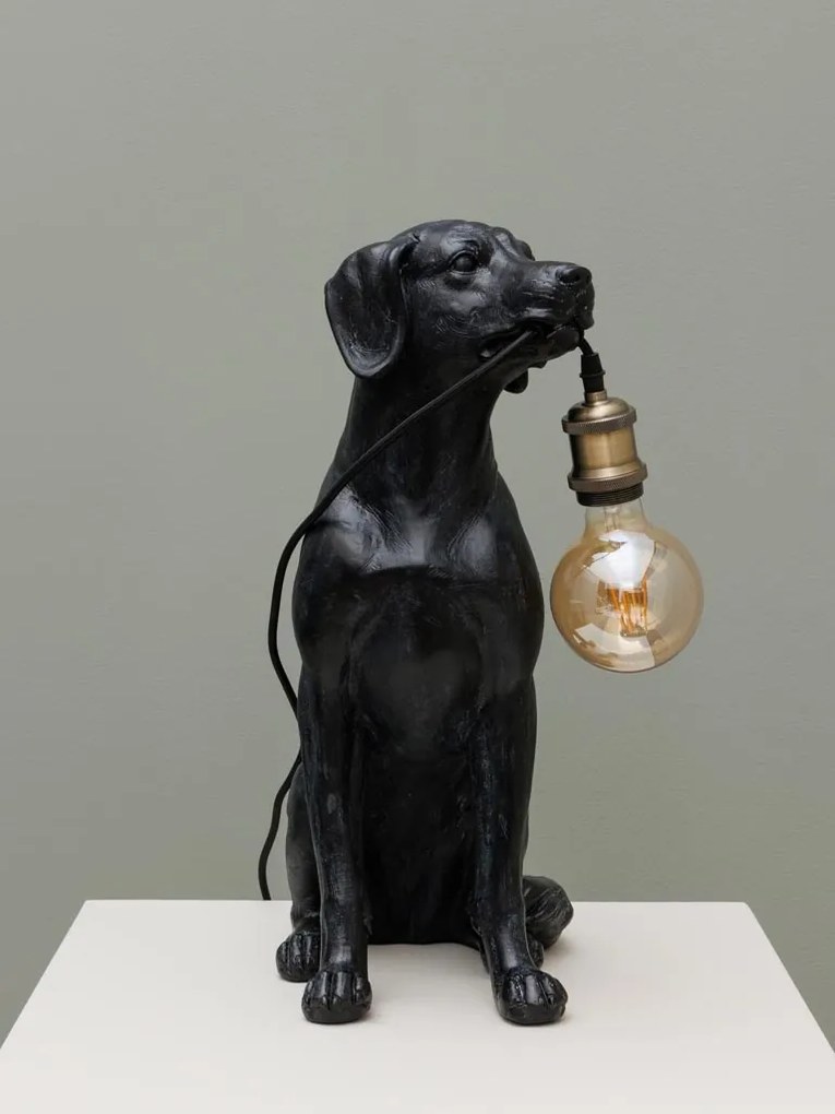 Lampa de masa, din rasina, forma de caine, Good Dog