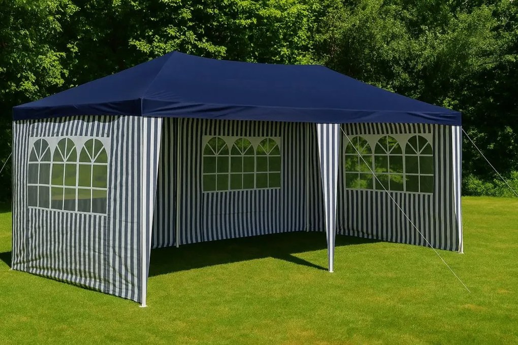 Cort de petrecere de grădină 3 x 6 m, albastru