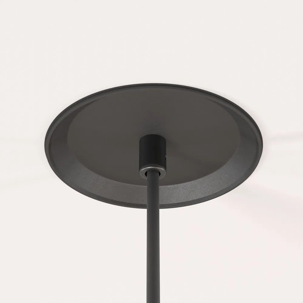 Pendul LED incastrabil design tehnic Luna negru, 4000K