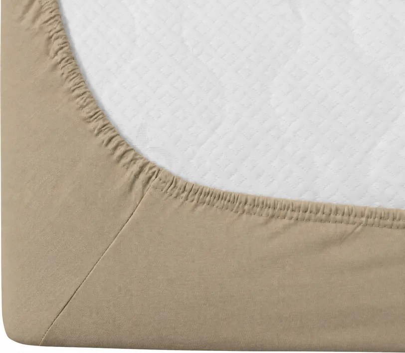 Cearsaf Jersey EXCLUSIVE cappuccino 90 x 200 cm