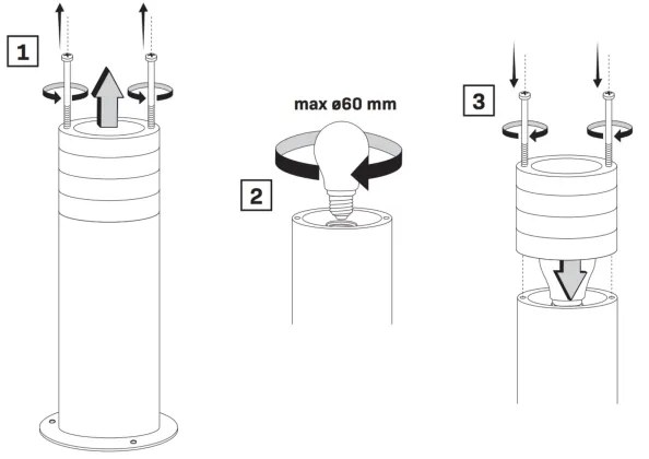 Lampă de exterior RINO 1xE27/12W/230V IP54 74 cm negru