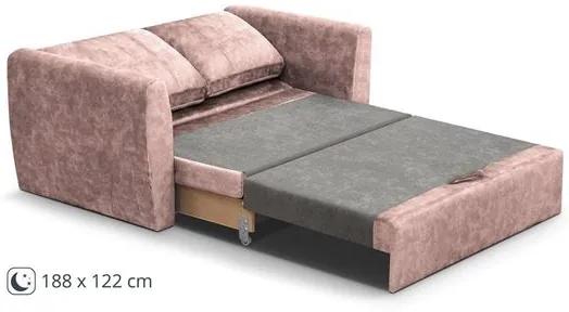 Canapea extensibila 2 locuri roz Bella Lux