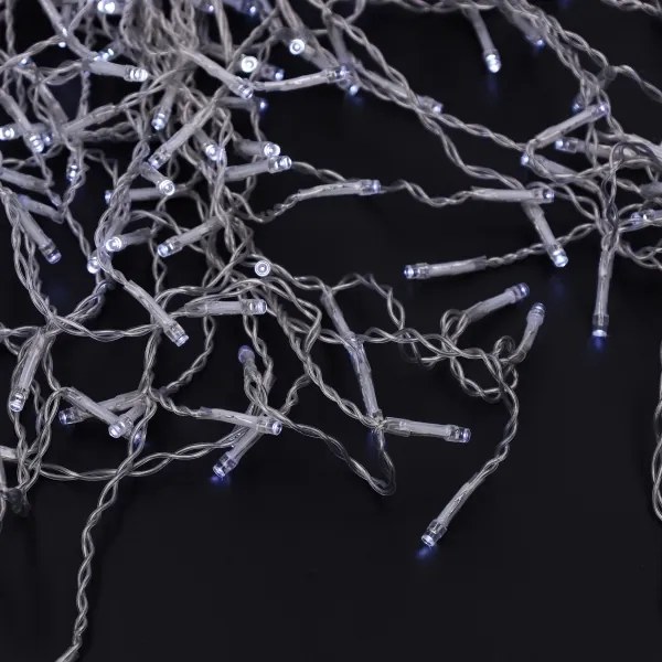 Brilagi - Ghirlandă luminoasă LED de exterior pentru Crăciun, 200 LED, 8 funcții, 13 m, IP44, alb rece