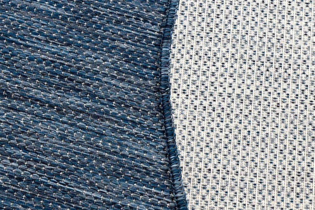 Covor SISAL SION cerc A5165A Melanj țesute plate albastru inchis