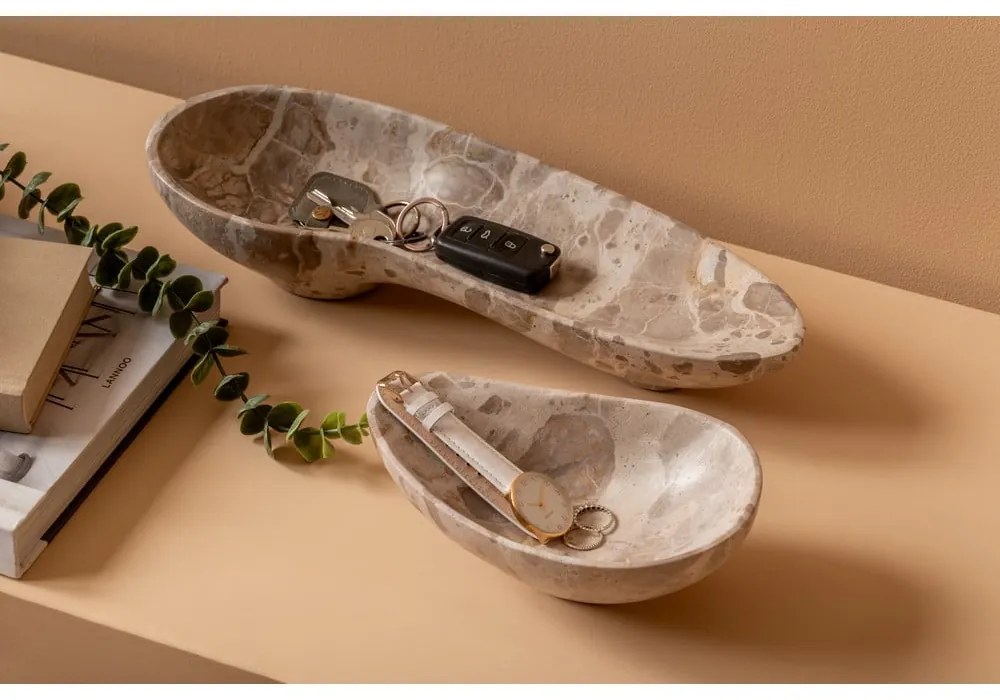 Bol decorativ din marmură 13x37 cm Organic – PT LIVING