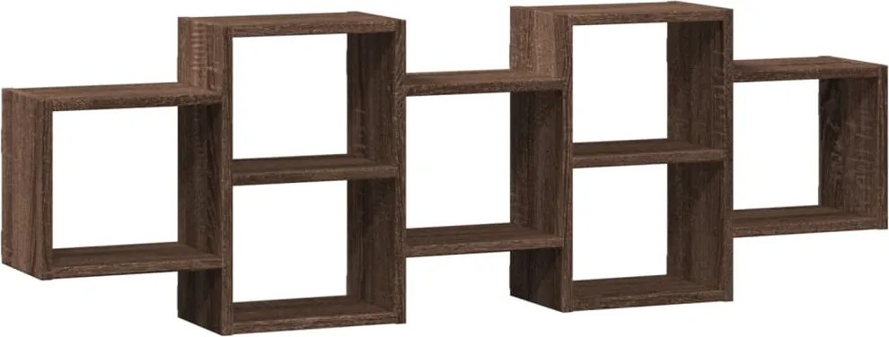 vidaXL Raft de perete, stejar maro, 129x18x42 cm, lemn prelucrat