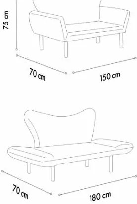 Canapea pat Chatto Grey
