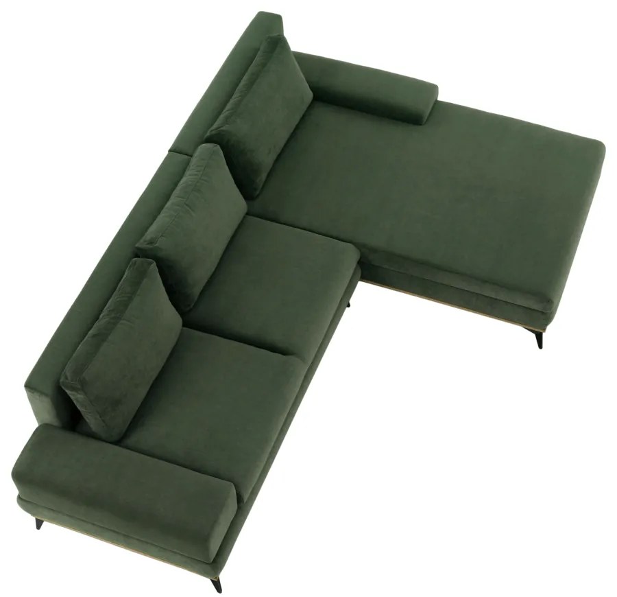 Canapea, verde, model dreapta, SELBY