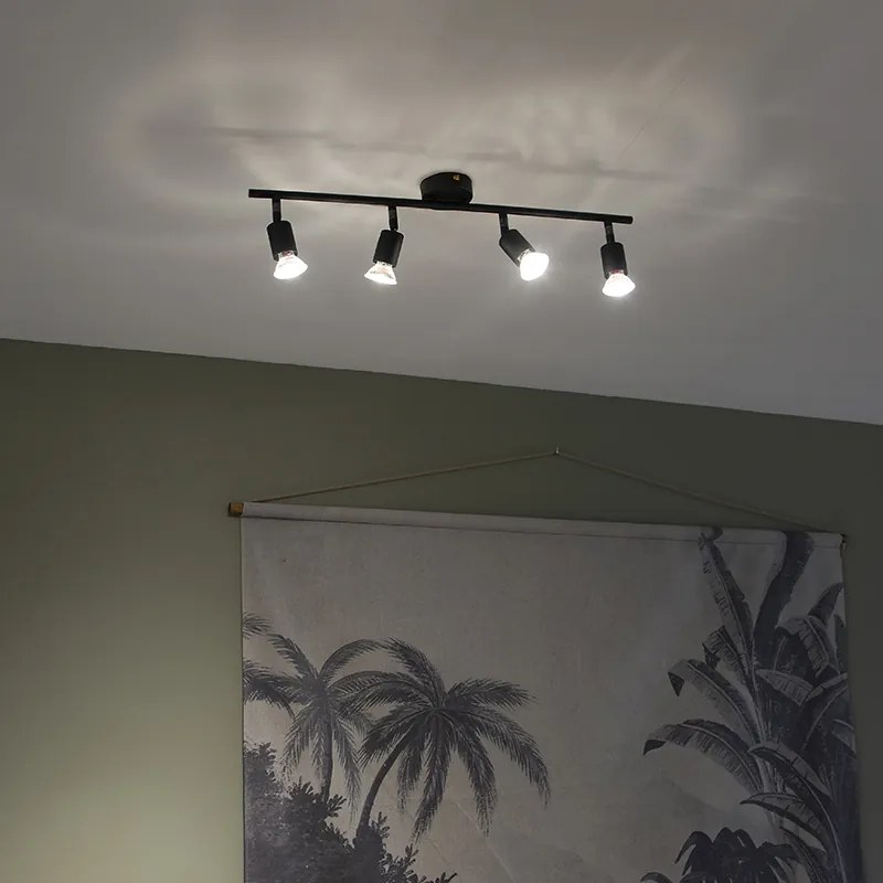 Smart Spotlight Negru Inclinabil cu WiFi GU10 - Jeany