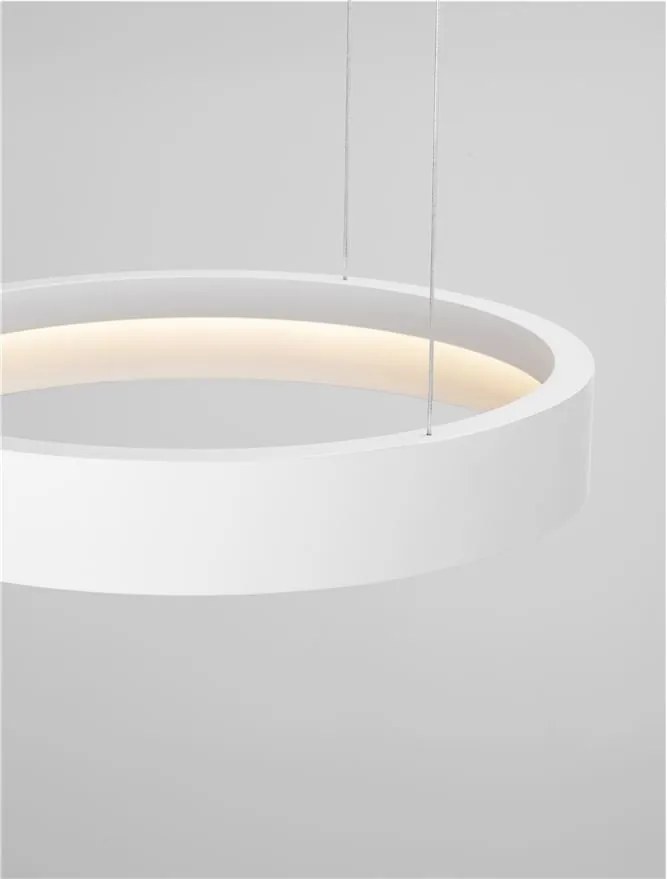 Lustra circulara aluminiu alb LED CCT LUMIA 50cm