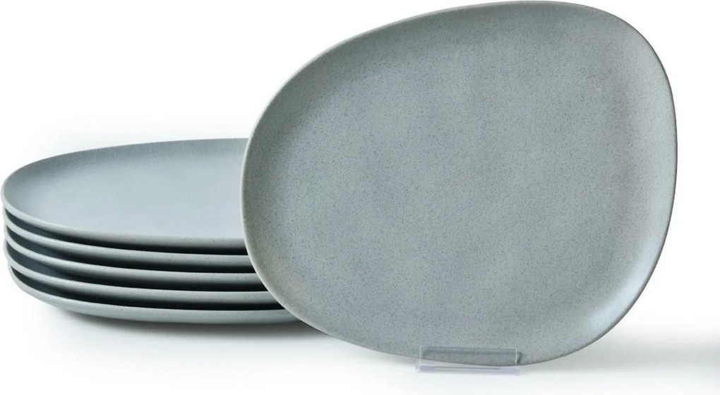 Set 6 farfurii desert 275KRM2212, gri, ceramica, 30 cm