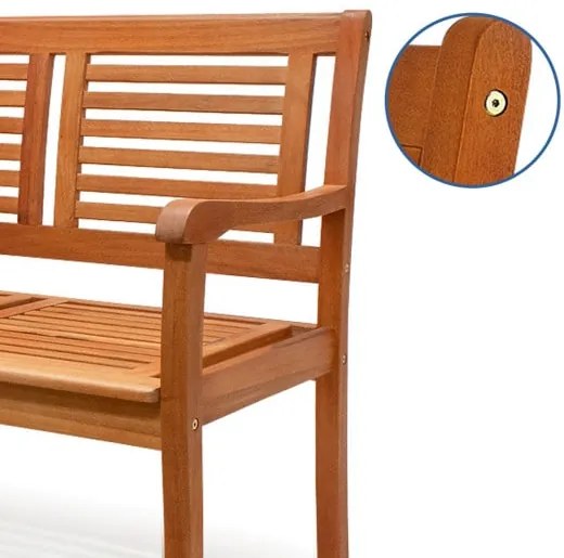 Deuba Banca de gradina - Eucalipt - 153 cm