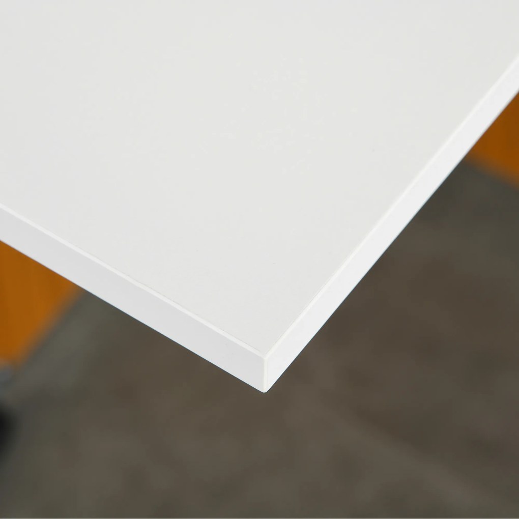 HOMCOM Masă extensibilă pliabilă mobilă cu design modern, 120 cm x 80 cm x 73 cm, Tei + Alb | Aosom Romania