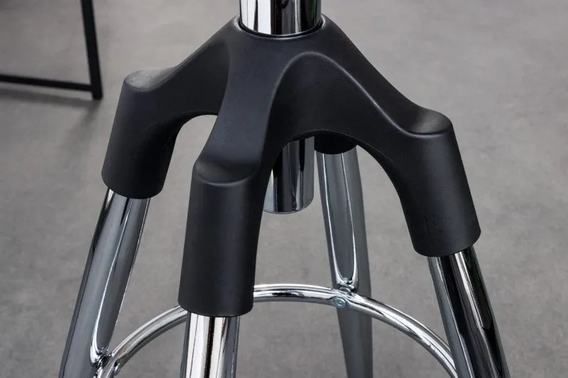 Scaun de bar pivotant Industrial 80cm, crom