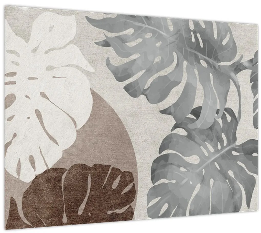 Tablou - Design cu frunze (70x50 cm)