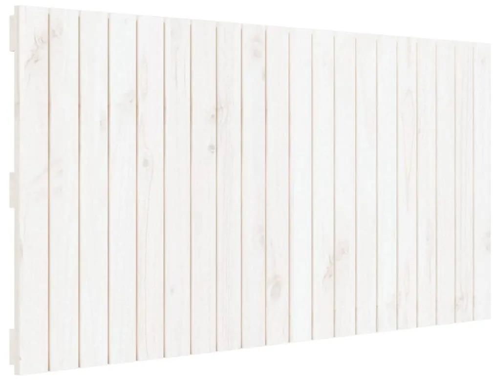 824839 vidaXL Tăblie de pat pentru perete, alb, 127,5x3x60 cm, lemn masiv pin