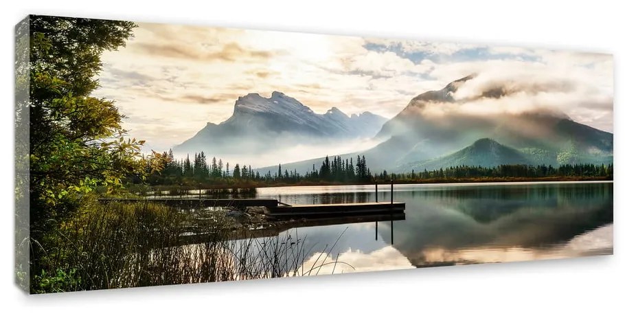 Tablou imprimat pe pânză Styler Lake, 150 x 60 cm