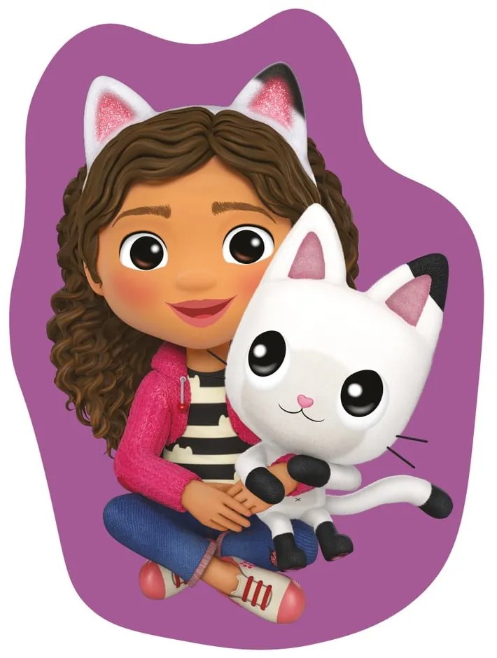 Pernă pentru copii din polar/fleece 35x35 cm Gabby´s Dollhouse "Pandy" – Jerry Fabrics