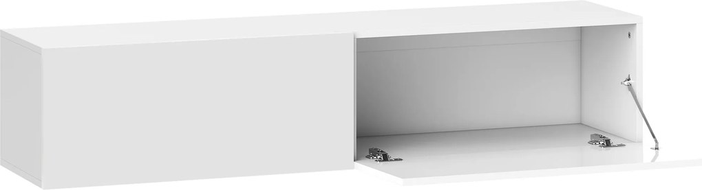 HOMCOM Dulap TV Suspendat pentru Televizoare de 45"-55"-65" cu 2 Dulapuri, Alb | Aosom Romania