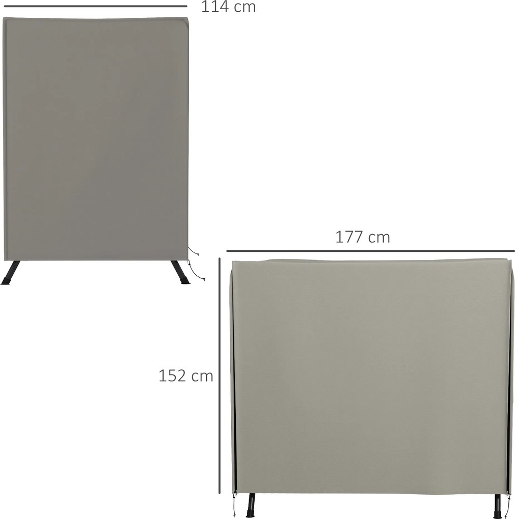 Outsunny Husă de protecție pentru balansoar Hollywood, rezistentă la rupere, impermeabilă, anti-praf, poliester, 177 x 114 x 152 cm, Gri | Aosom Romania