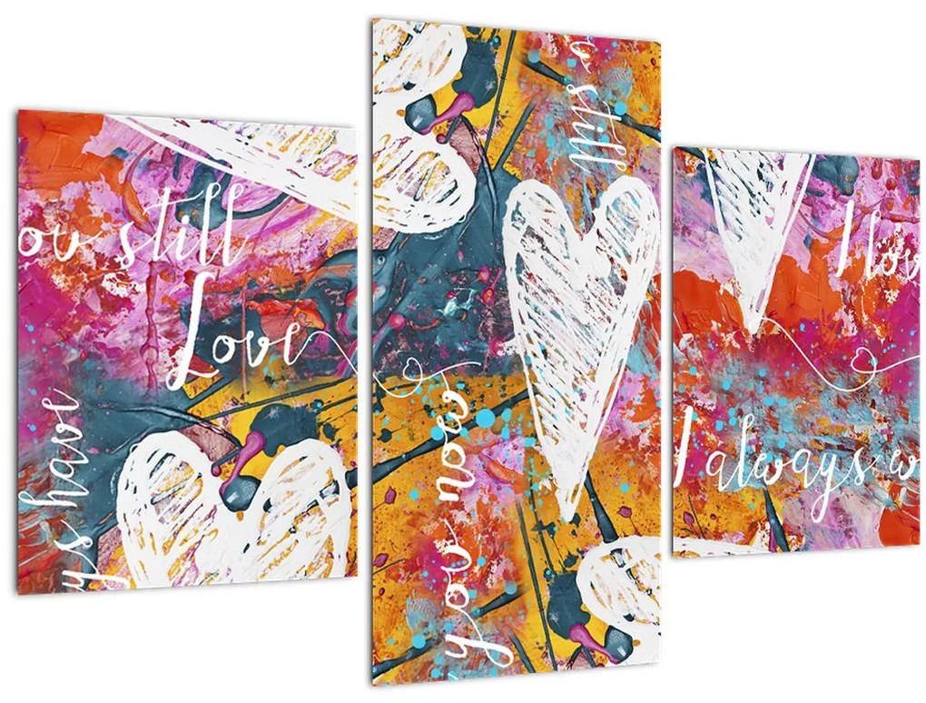 Tablou - Inima pe un fundal abstract (90x60 cm)