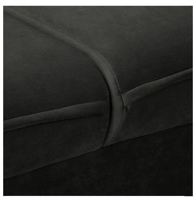 Canapea gri închis cu tapițerie din catifea 138 cm Juli – Ropez