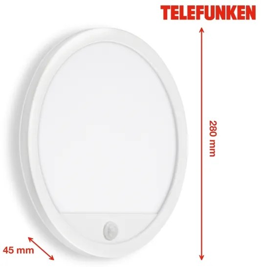 Aplică LED de exterior cu senzor Telefunken 313706TF LED/15W/230V IP44