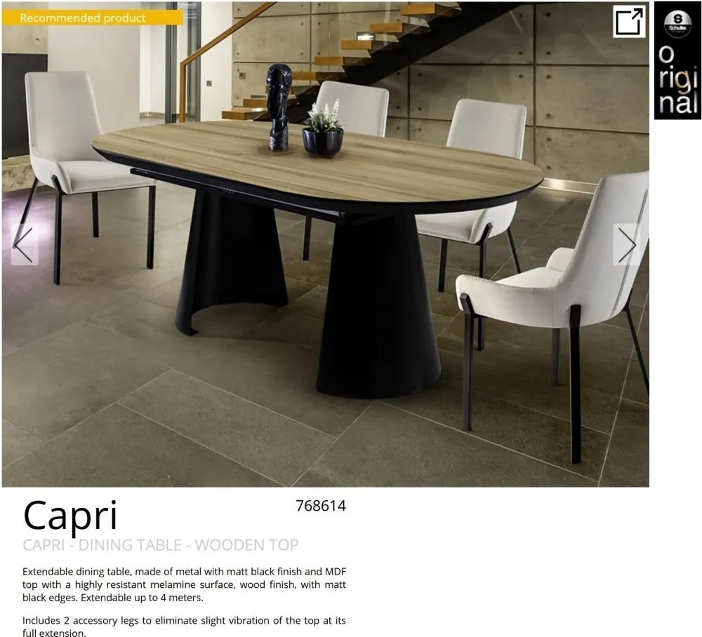 Masa dining extensibila design lux Capri