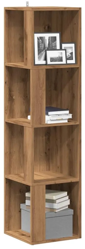 vidaXL Dulap colțar, Stejar artizanal, 33x33x132 cm, lemn prelucrat