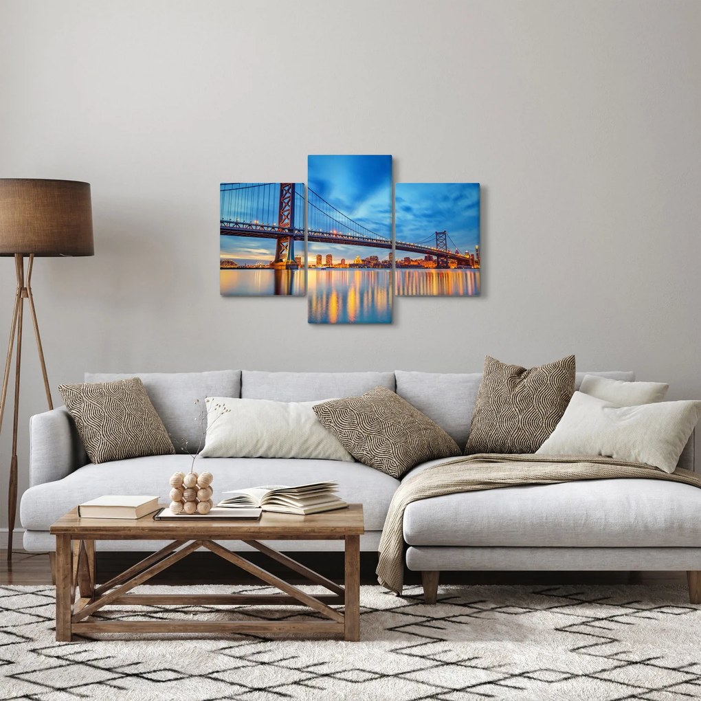 Tablou - Podul Benjamin Franklin, Philadelphia (90x60 cm)