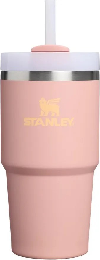 Termos piersică cu pai din oțel inoxidabil 600 ml Quencher H2.O FlowState™ Tumble Peach Rose – Stanley