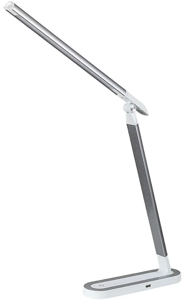 Veioza / Lampa LED de birou reglabila Misha argintiu/alb