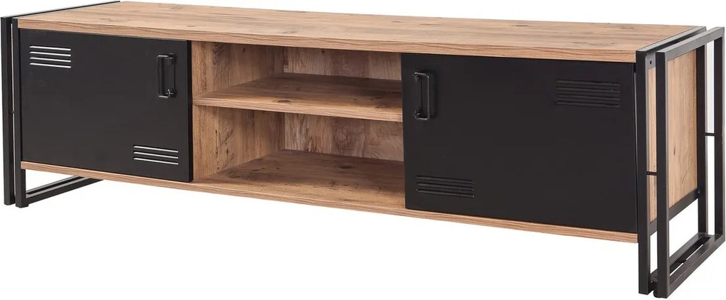 Comoda TV Cosmo Rex, Sapphire, 180x45x50 cm, natural/negru