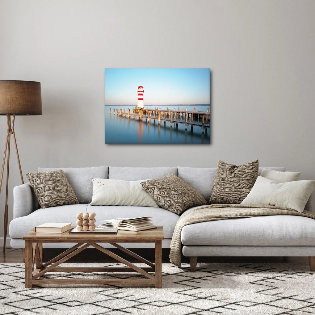 Tablou cu far la răsărit de soare (70x50 cm)