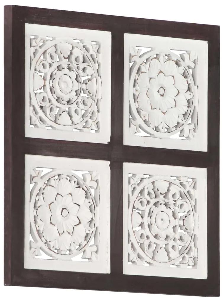 Panouri perete sculptate manual, maro alb, 40x40x1,5 cm, MDF 1, maro si alb, 40 x 40 x 1.5 cm