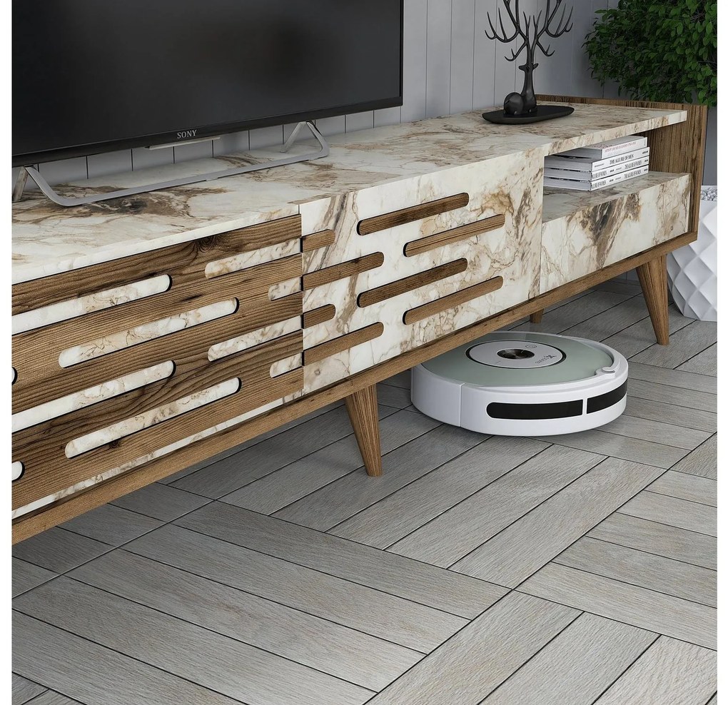 Mobilier living Tonase (Nuc + alb + marmură) . 1095658