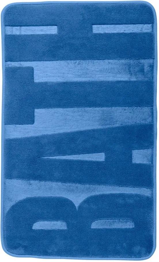 Covor baie cu spumă de memorie Wenko, 80 x 50 cm, albastru