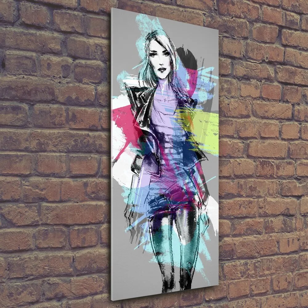 Tablou din Sticlă Abstracție femeie