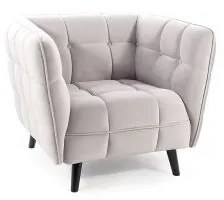 Fotoliu Castello 1 Catifea Gri Deschis Bluvel 03 /Wenge