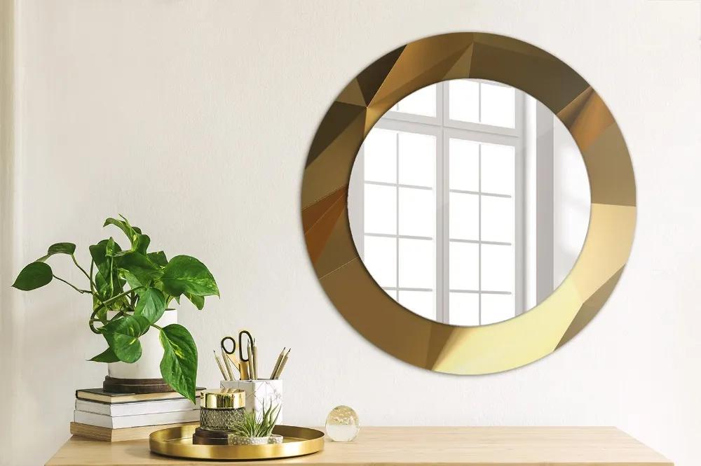 Oglinda rotunda imprimata Abstractizarea aurului