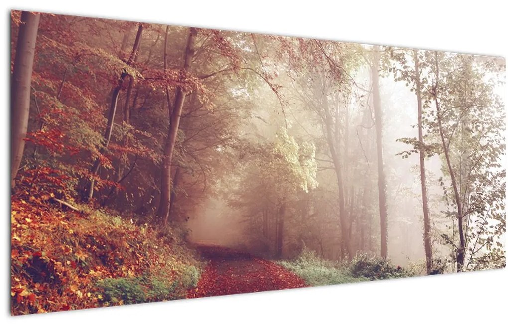 Tablou - Plimbarea de toamnă prin pădure (120x50 cm), în 40 de alte dimensiuni noi