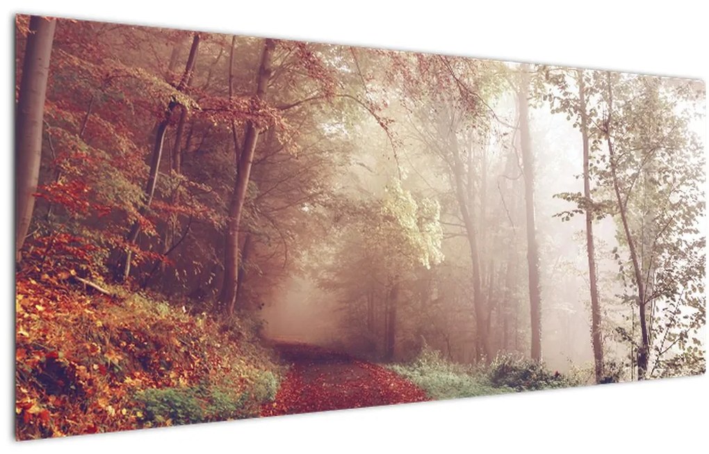 Tablou - Plimbarea de toamnă prin pădure (120x50 cm)