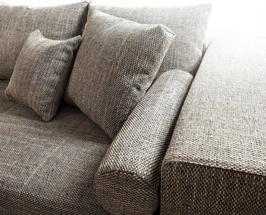 Canapea extensibilă dumonde cu ladă de depozitare si sezut confortabil din spuma high-density, Marbela Magma Grey XXL 295x100 cm