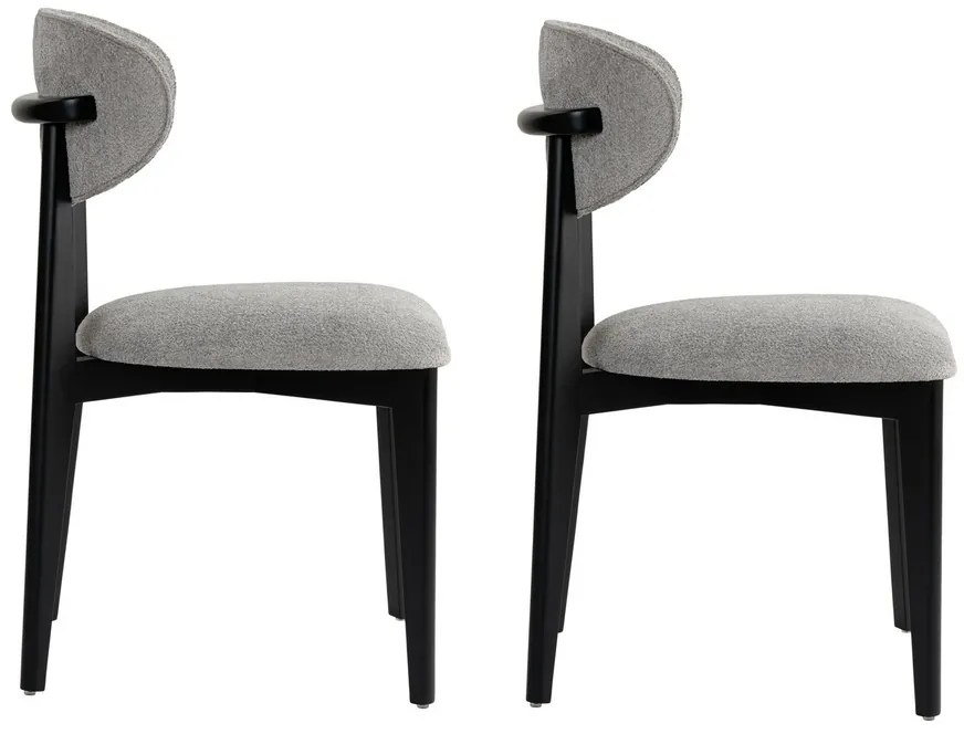 Set de scaune de sufragerie Lionte Grey and Black,2 buc.